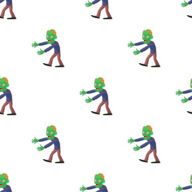 Yürüyen zombi desenli kusursuz vektör
