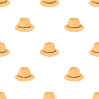 Fedora desenli kusursuz vektör