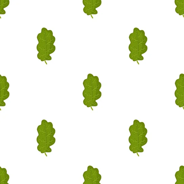 Wzór liści zielonego dębu bezszwowy wektor — Wektor stockowy