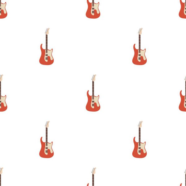 Classic rock guitar pattern seamless vector