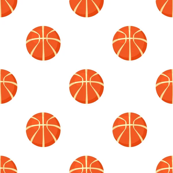 Modèle de balle de basket-ball vecteur sans couture — Image vectorielle