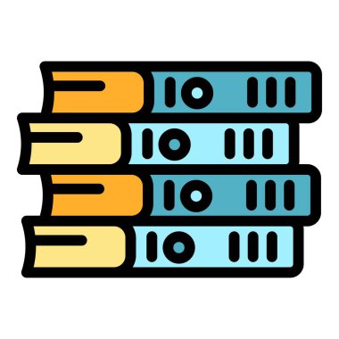 E katalog simgesi renk ana hatları vektörü