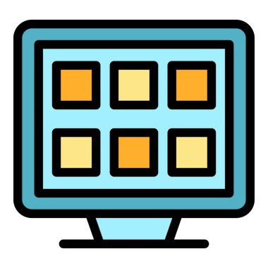 Elektronik dizin simgesi renk ana hatları