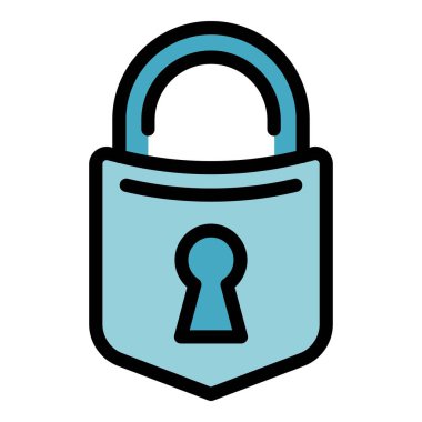 Güvenlik simgesi renk ana hatlarını kilitle