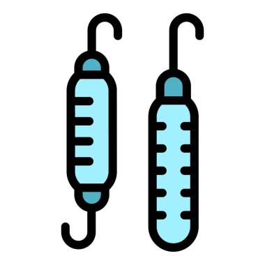 Örgü kancası rengi dış hat vektörü