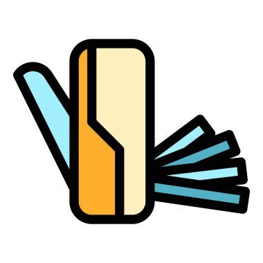 Çoklu araç ordu simgesi renk ana hatları vektörü