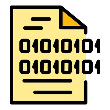 Kod arayüzü renk ana hatları vektörü