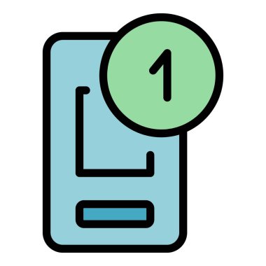 Bildirim arayüzü renk ana hatları vektörü