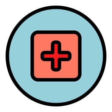 Arayüz simgesi renk dış hat vektörü ekle