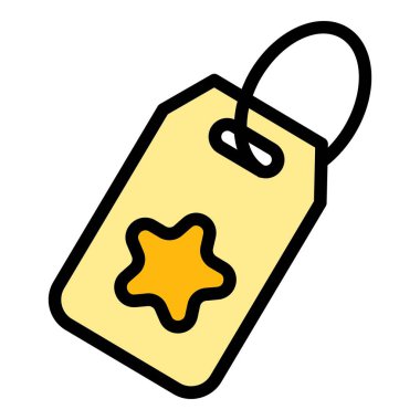 Fiyat etiketi arayüzü renk ana hatları vektörü