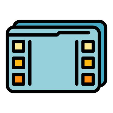 Kit arayüzü renk ana hatları vektörü