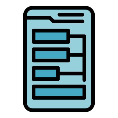 Arayüz simgesi renk ana hatları vektörünü geliştir