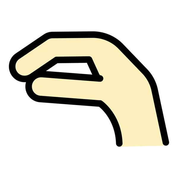 Kézi gesztus kígyó ikon színes vázlat vektor — Stock Vector