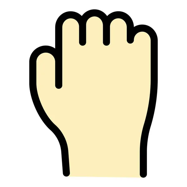 Вектор контура контура контура иконки жеста руки — стоковый вектор