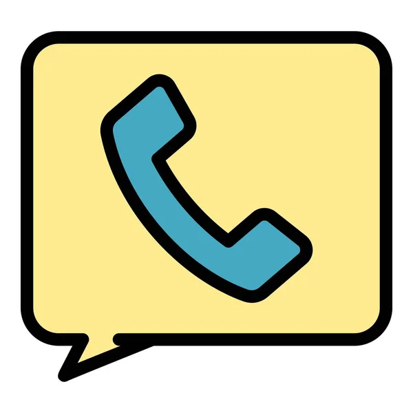 Call sms interface icon color outline vector — Stock Vector