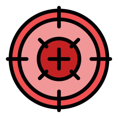 Alan görüş simgesi renk dış hat vektörü