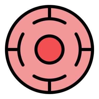 Crosshair simgesi renk ana hatları vektörü