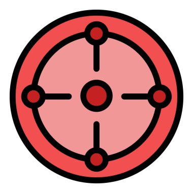 Parçacık odak simgesi renk özet vektörü