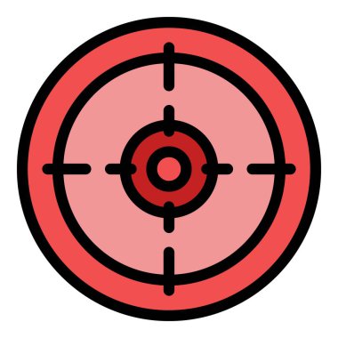 Optik Dürbün Görme Simgesi Renk Çizgisi Vektörü