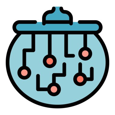 Blok simgesi renk ana hatları vektörü