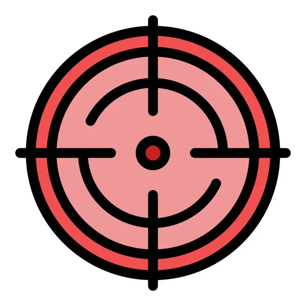 Circular scope sight icon Farbe Umrissvektor — Stockvektor