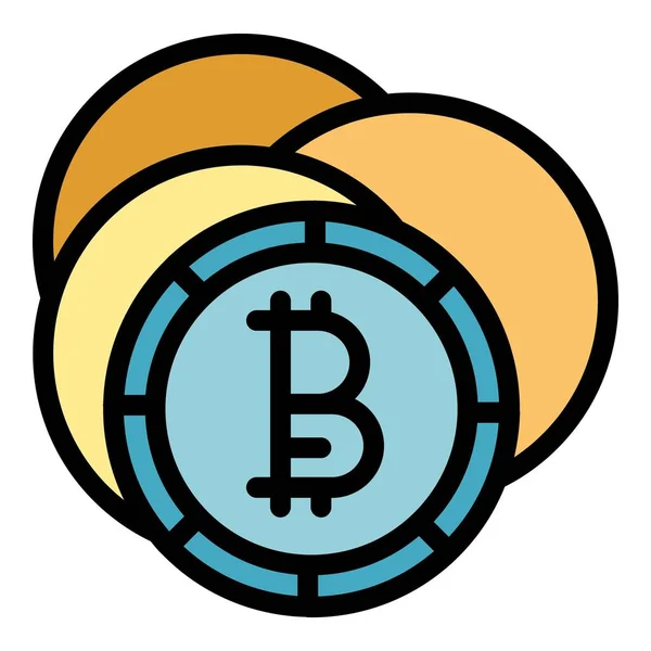 Монети блокчейн ікони — стоковий вектор