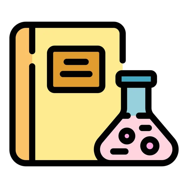 Scientist notebook icon color outline vector — Stock Vector