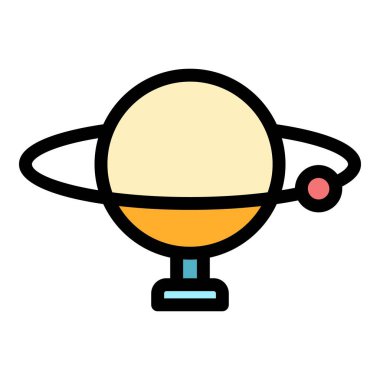 Daimi hareket simgesi renk ana hatları vektörü