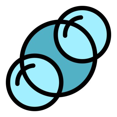 Daimi hareket enerji simgesi renk ana hatları vektörü