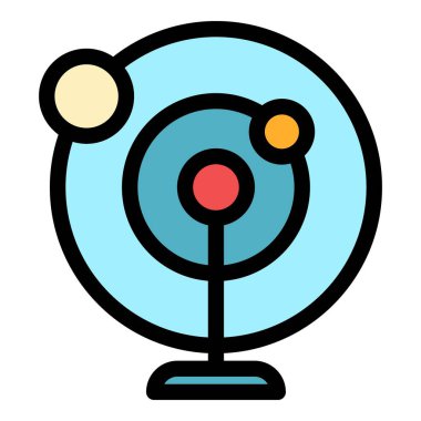 Daimi hareket eğrisi renk ana hatları vektörü