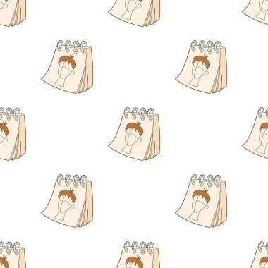 Yüzü olmayan vektör çizimi içeren sarmal defter