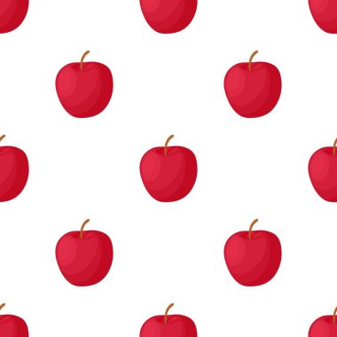 Kırmızı elma desenli dikişsiz vektör