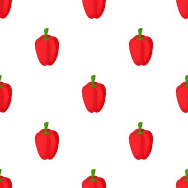 Kırmızı biber desenli dikişsiz vektör