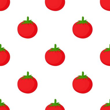 Kırmızı domates desenli kusursuz vektör