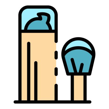 Tıraş kremi rengi ana hatları vektörü