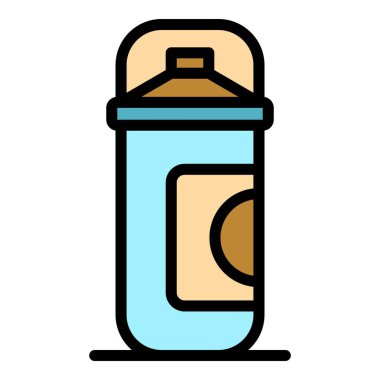 Taze tıraş köpüğü simgesi rengi dış hat vektörü