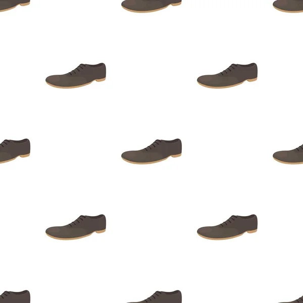 Männliche braune Schuh Muster nahtlosen Vektor — Stockvektor