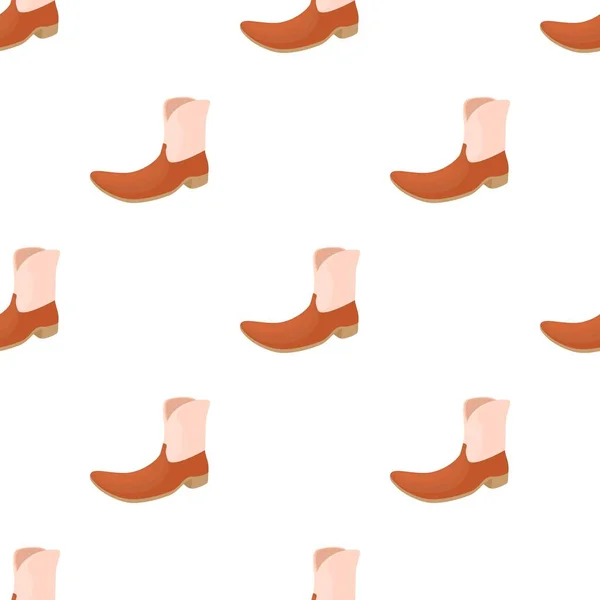 Marrón patrón botas femeninas de cuero sin costura vector — Vector de stock