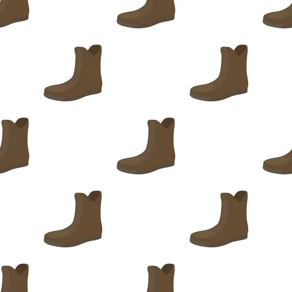 Feminino marrom moda botas padrão vetor sem costura — Vetor de Stock
