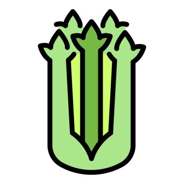 Biyo kereviz simgesi renk ana hatları vektörü