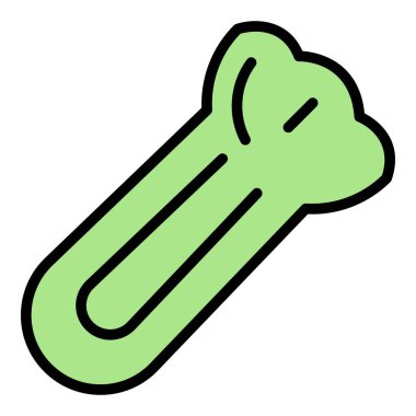 Kereviz besin simgesi renk ana hatları vektörü