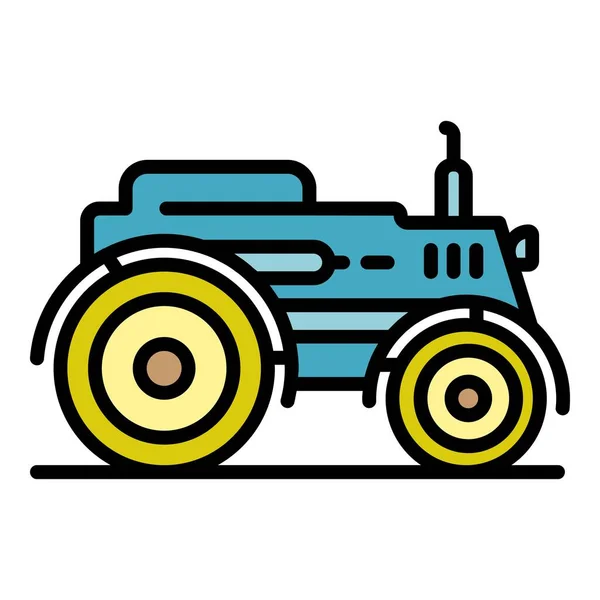 Tractor moderno inteligente icono color contorno vector — Vector de stock