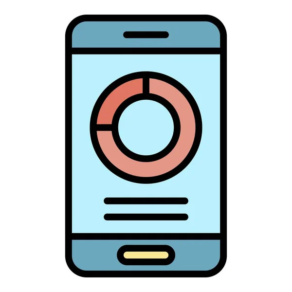 Smartphone icon color outline vector — Stock Vector