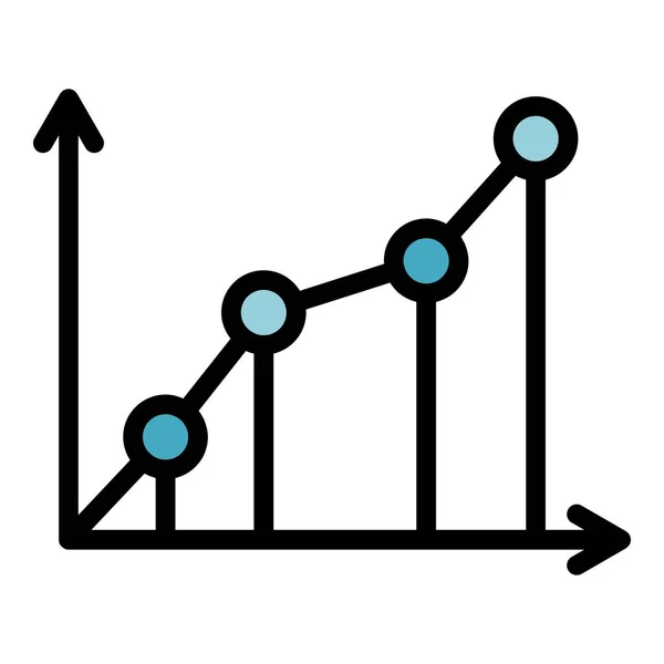 Opstartgrafiek pictogram kleur omtrek vector — Stockvector