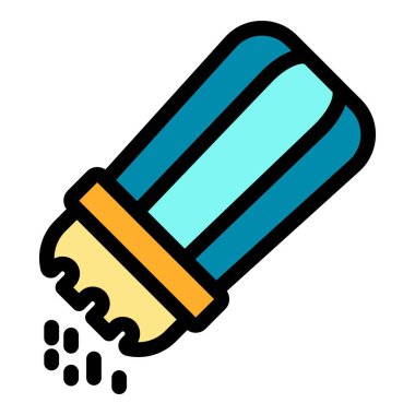 Biber kutusu simgesi renk ana hatları vektörü