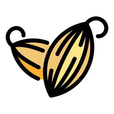 Kakule simgesi renk dış hat vektörü