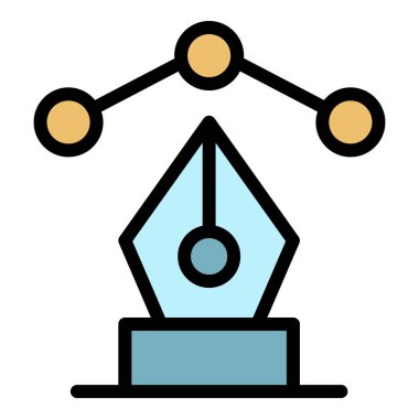 Düzenleyici araç simgesi renk ana hatları vektörü