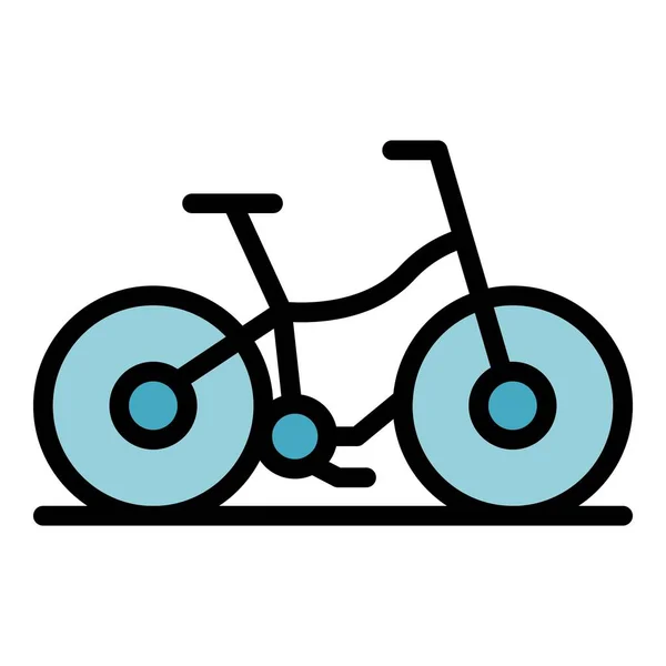 Moderne huur fiets pictogram kleur schets vector — Stockvector