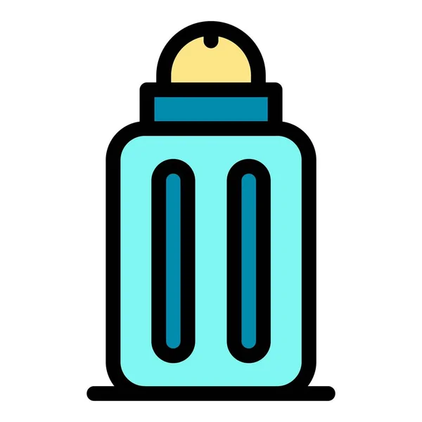 Salt-Box-Symbol Farbe Umrissvektor — Stockvektor