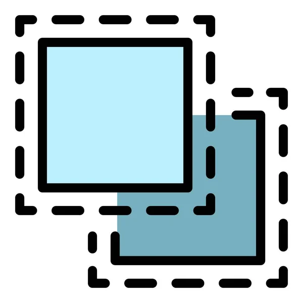 Editeur carré icône couleur contour vecteur — Image vectorielle